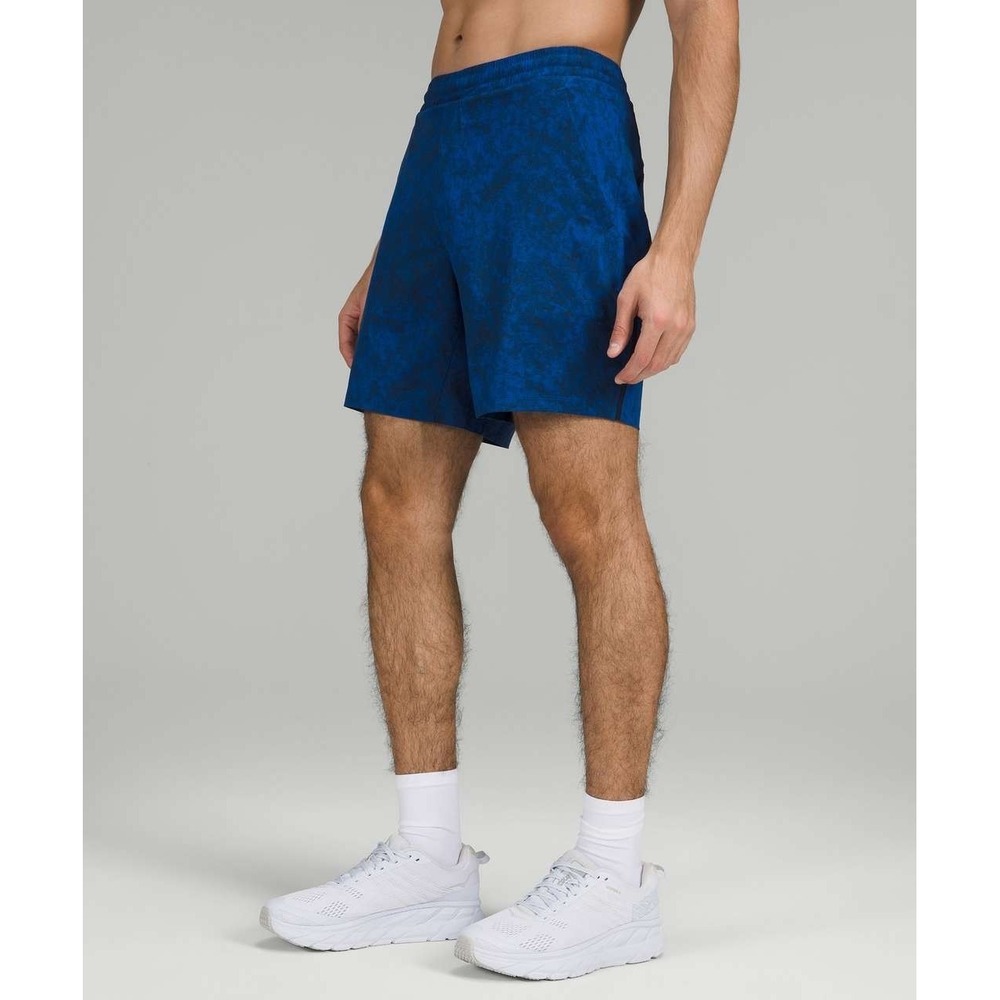 Lululemon Pace Breaker Lined Short 7" Mens XL Blue Lightweight Gym Workout